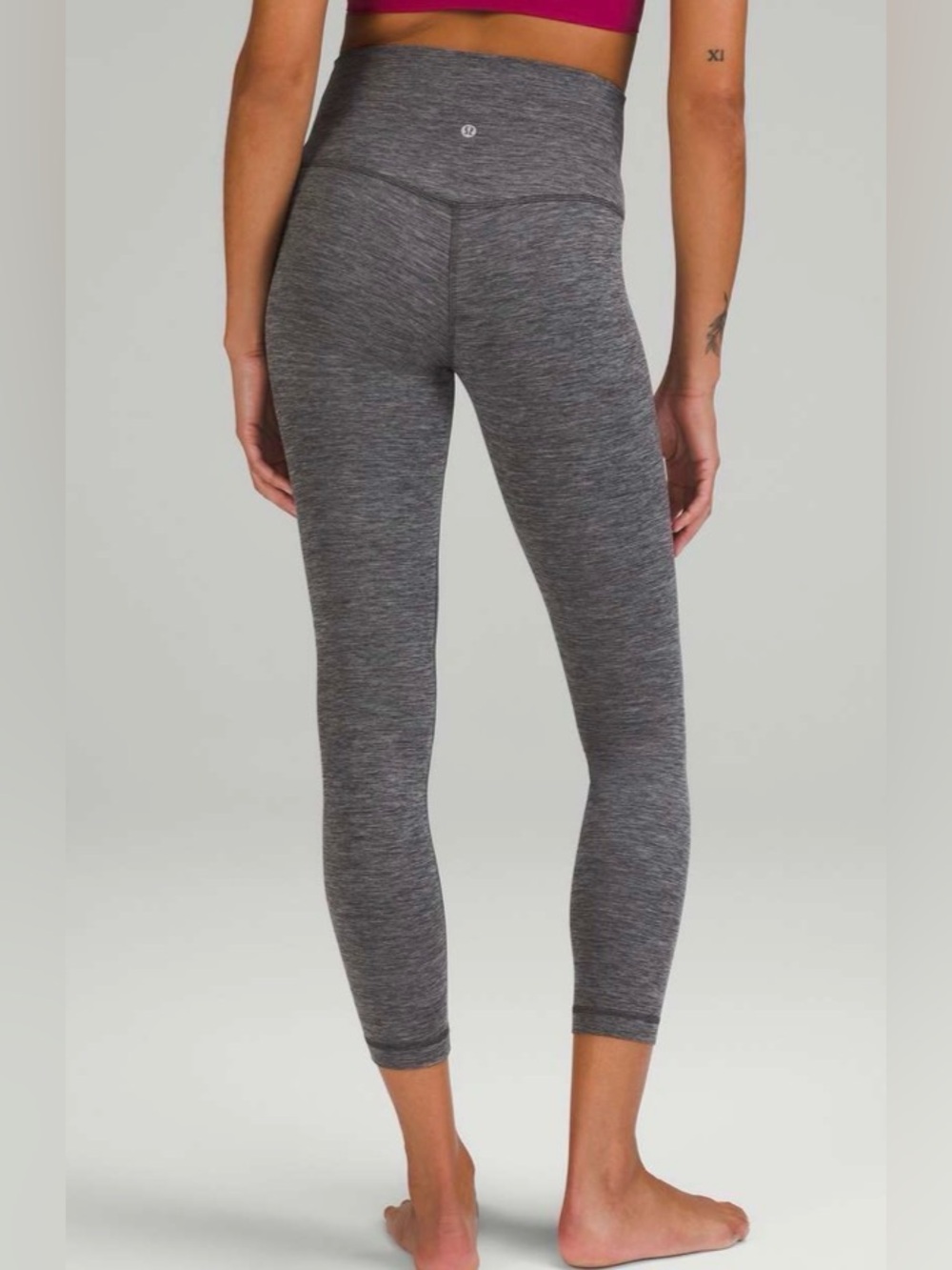 Lululemon Align 25” High Rise Leggings Size 6 Heathered Grey Nulu Like New - Picture 4 of 8